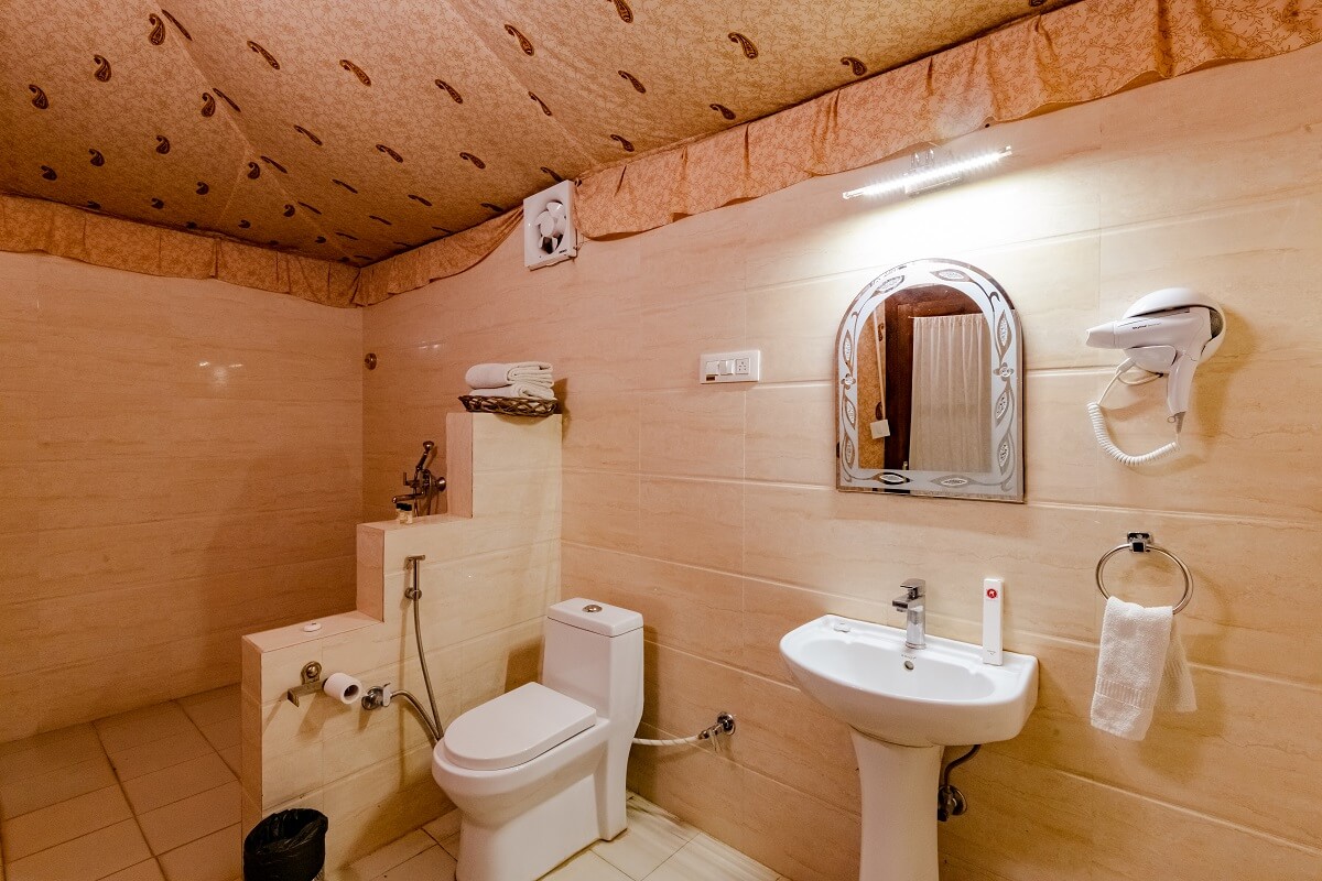 bathroom of deluxe room